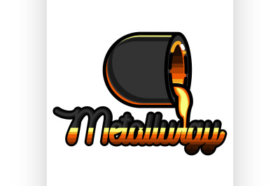 Color vintage Metallurgy emblem