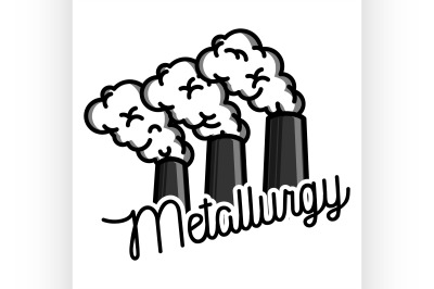 Color vintage Metallurgy emblem