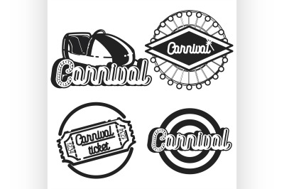 Vintage Amusement park emblems