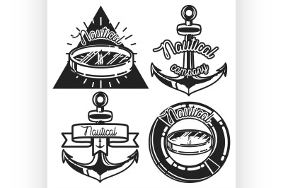 Vintage nautical emblems