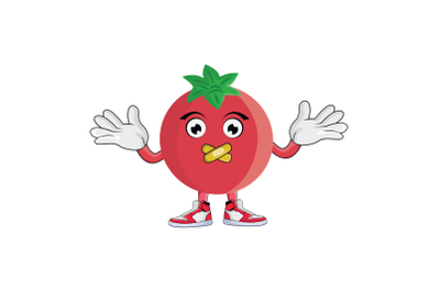 Pomegranate Shrugging Fruit Cartoon Character Design