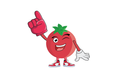 Pomegranate Supporter Fruit Cartoon Character Design