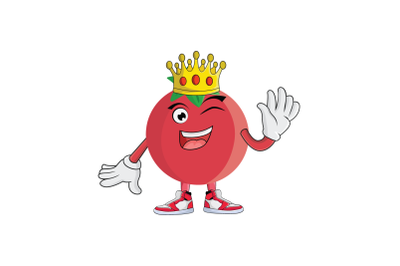 Pomegranate Crown Royalty Fruit Cartoon Character Design