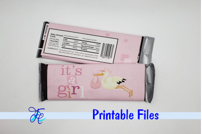 It&#039;s A Girl - Stork Candy Bar Wrapper