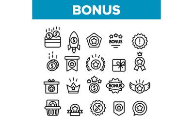 Bonus Loyalty Collection Elements Icons Set Vector