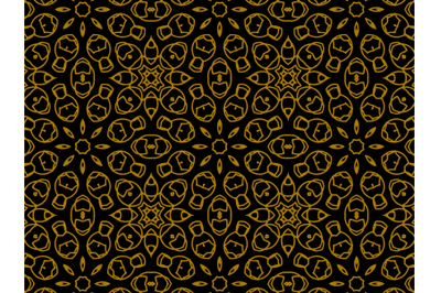 Pattern Gold Icon Flowers