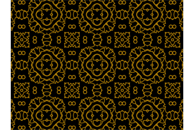 Pattern Gold Ornament Ovale