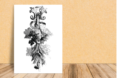Rustic Wall Decoration, Printable Wall Decor, Antique French