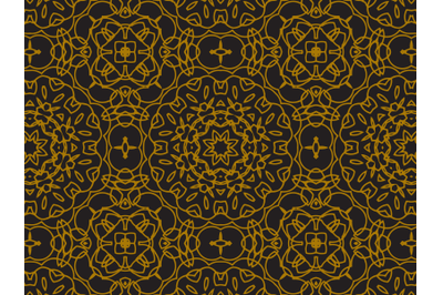 Pattern Gold Ornament Flower And Leaf