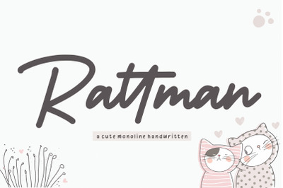 Rattman Cute Monoline Handwritten Font