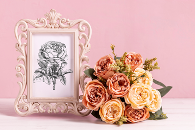 Vintage Flowers for Stationary, Rose Vintage Flowers