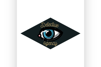 Color vintage detective agency emblem
