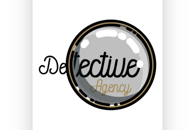 Color vintage detective agency emblem