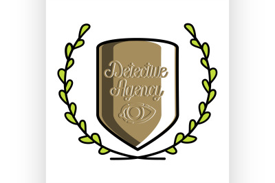 Color vintage detective agency emblem