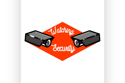 Color vintage security emblem