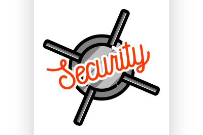Color vintage security emblem