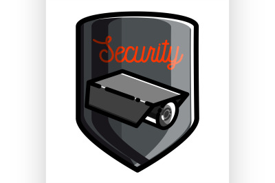 Color vintage security emblem