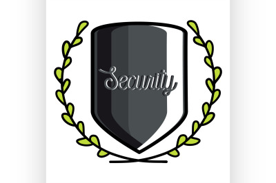 Color vintage security emblem