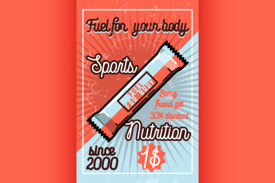 Vintage sports nutrition poster