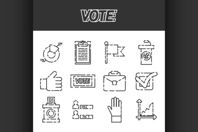 Vote icons set