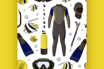 Diving equipment pattern