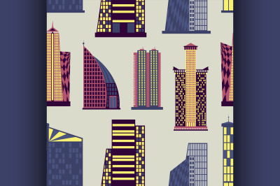 Skyscrapers set pattern