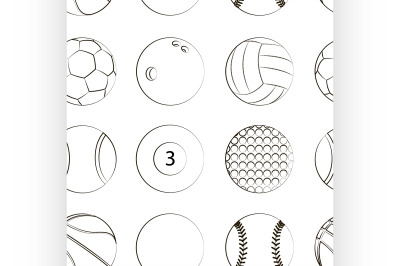 Sport Balls Set pattern