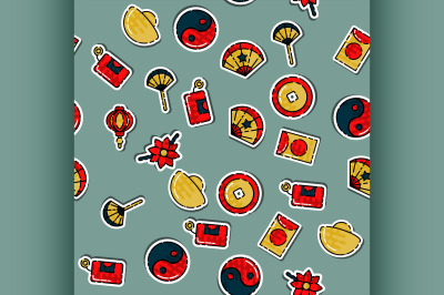 Colored Chinese New Year pattern