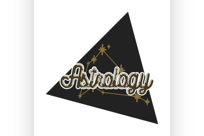 Color vintage astrology emblem