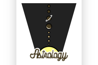 Color vintage astrology emblem