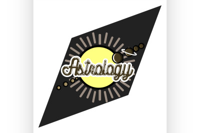 Color vintage astrology emblem