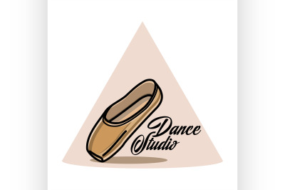 Color vintage dance studio emblem