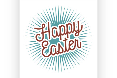 Color vintage easter emblem