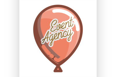 Color vintage event agency emblem