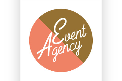 Color vintage event agency emblem
