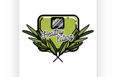 Color vintage nutritionist emblem