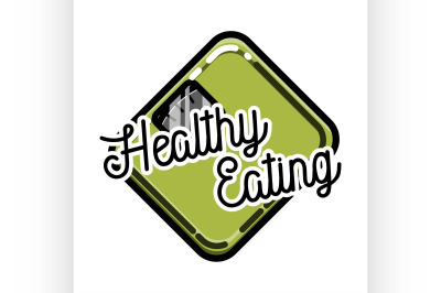 Color vintage nutritionist emblem
