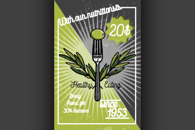 Color vintage nutritionist poster