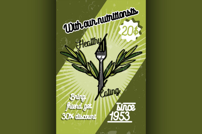 Color vintage nutritionist poster