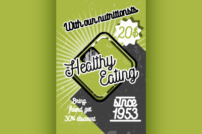 Color vintage nutritionist poster