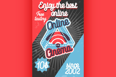 Color vintage online cinema banner