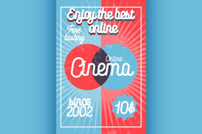 Color vintage online cinema banner