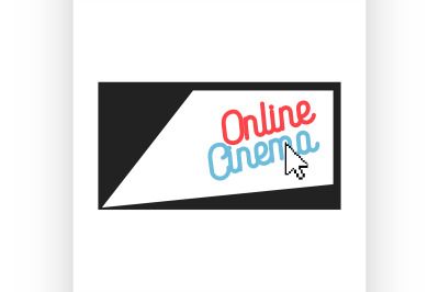 Color vintage online cinema emblem