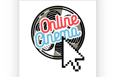 Color vintage online cinema emblem