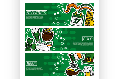 Set of Horizontal Banners St.Patricks Day