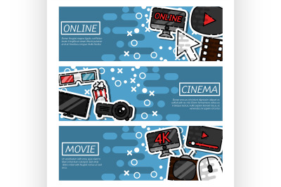 Set of Horizontal Banners online cinema