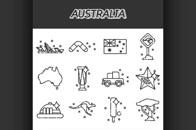 Australia icons set