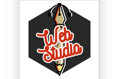 Clolor vintage web studio emblem