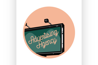 Color vintage advertising emblem