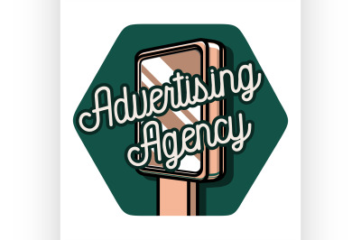 Color vintage advertising emblem